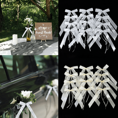50pcs Bag Satin Ribbon Butterfly Wedding Car Decoration