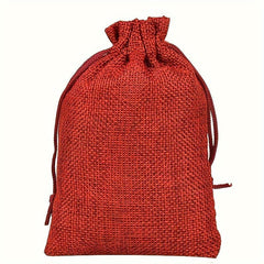 50pcs Linen Bags Wedding Christmas Sachet Drawstring Mag Storage