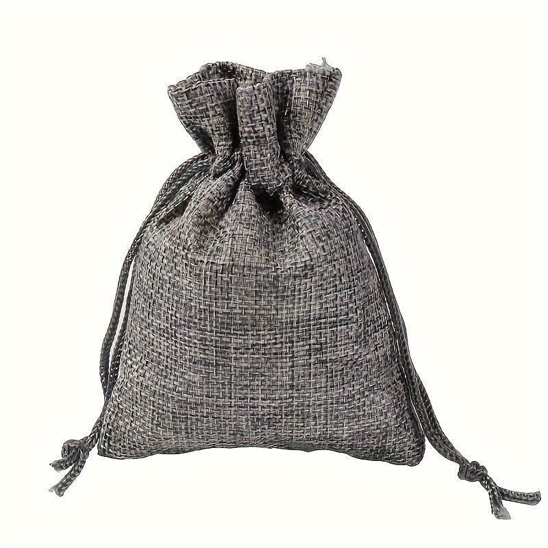 50pcs Linen Bags Wedding Christmas Sachet Drawstring Mag Storage