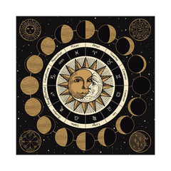 Moon Phase Tarot Card Tablecloth Astrology Tapestry