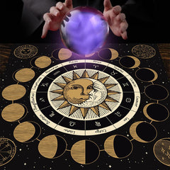 Moon Phase Tarot Card Tablecloth Astrology Tapestry