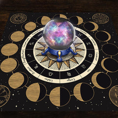 Moon Phase Tarot Card Tablecloth Astrology Tapestry