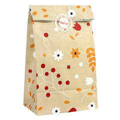 12pcs Floral Food Bag for Weddings Birthdays Parties Decorative Gift Bag