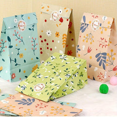 12pcs Floral Food Bag for Weddings Birthdays Parties Decorative Gift Bag