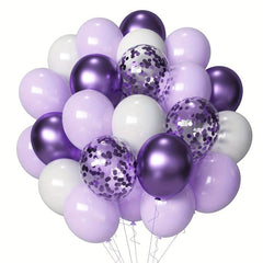 50pcs Lavender Purple Party Balloons Set for Birthday Baby Shower