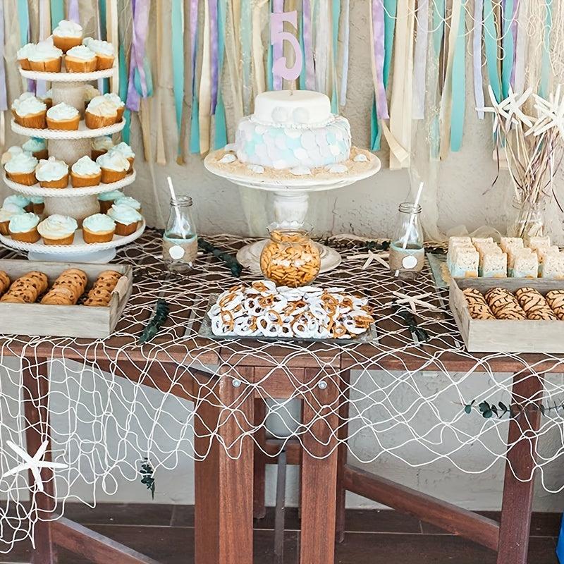 Natural Fish Net Hawaiian Pirate Party Decoration