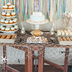 Natural Fish Net Hawaiian Pirate Party Decoration