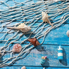 Natural Fish Net Hawaiian Pirate Party Decoration