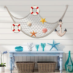 Natural Fish Net Hawaiian Pirate Party Decoration