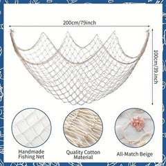 Natural Fish Net Hawaiian Pirate Party Decoration