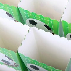 6pcs Soccer Themed Candy Boxes and Popcorn Bags - Small Gift
