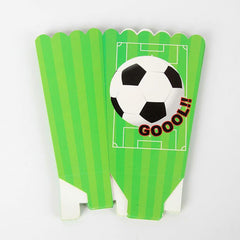 6pcs Soccer Themed Candy Boxes and Popcorn Bags - Small Gift