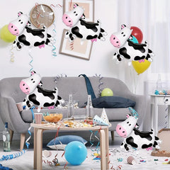 4pcs Cow Balloons Farm Animal Theme Party Decorations