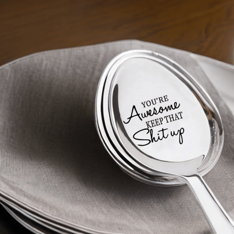 Engraved Spoon Coffee Themed Party Favor Gift Ideas For Men Or Women