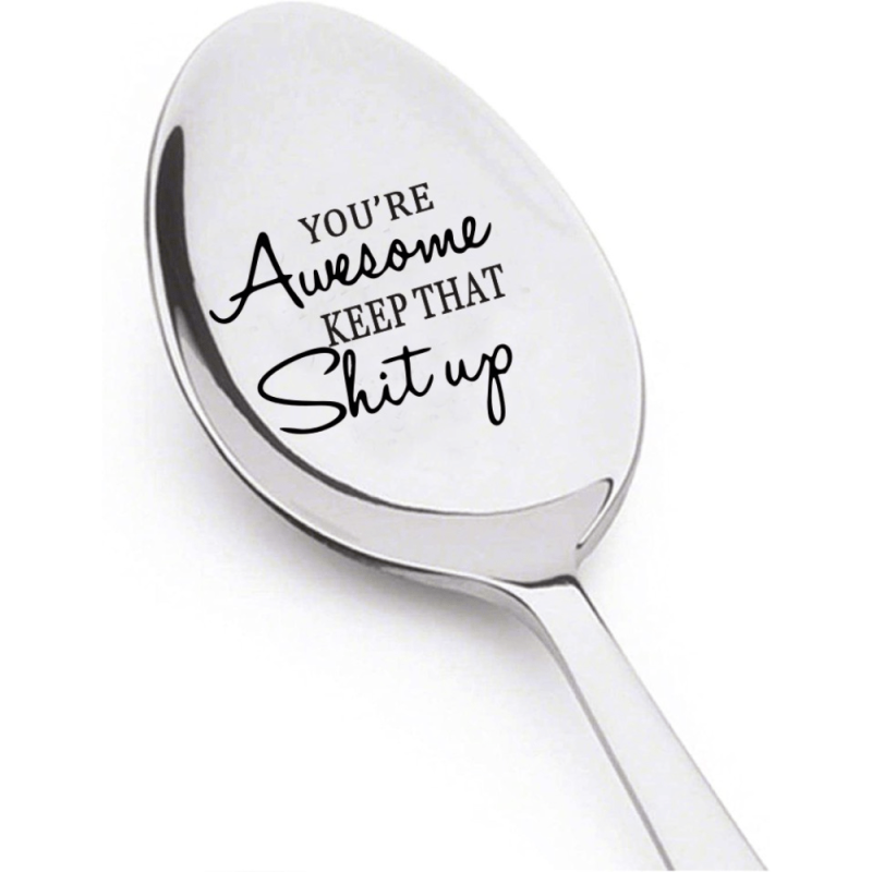 Engraved Spoon Coffee Themed Party Favor Gift Ideas For Men Or Women