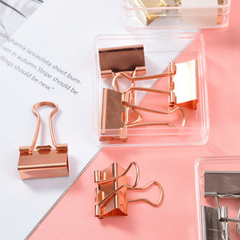 5pcs 25mm Rose Plated Metal Tail Clip Swallowtail Clip