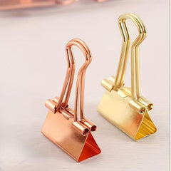 5pcs 25mm Rose Plated Metal Tail Clip Swallowtail Clip