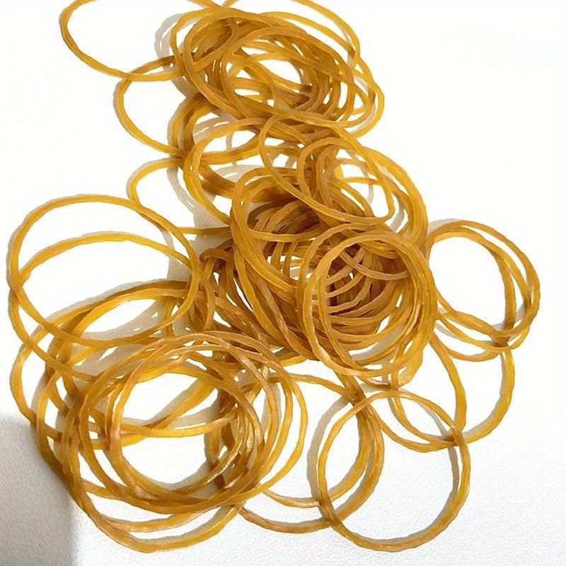 60/100pcs Yellow Rubber Band Ring