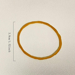 60/100pcs Yellow Rubber Band Ring