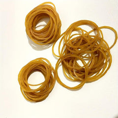 60/100pcs Yellow Rubber Band Ring