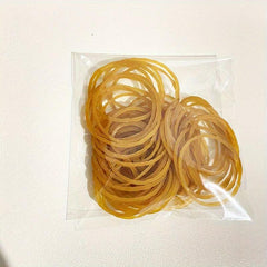 60/100pcs Yellow Rubber Band Ring