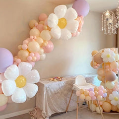5pcs Daisy Aluminum Film Balloon Summer Party Decoration