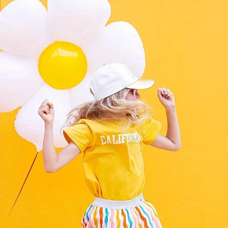 5pcs Daisy Aluminum Film Balloon Summer Party Decoration