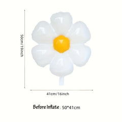 5pcs Daisy Aluminum Film Balloon Summer Party Decoration