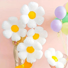 5pcs Daisy Aluminum Film Balloon Summer Party Decoration