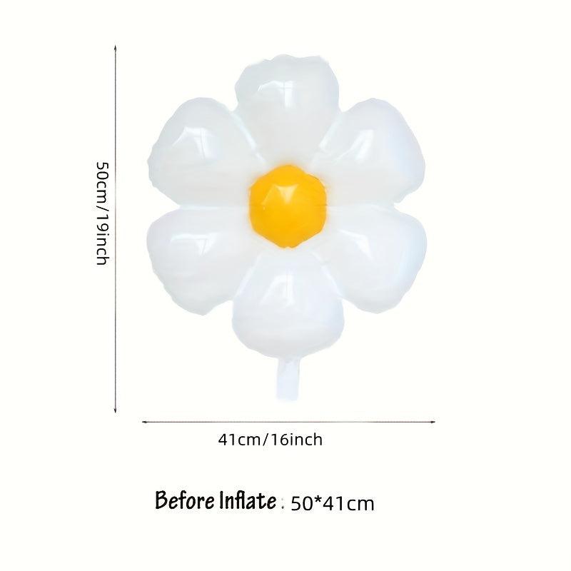 5pcs Daisy Aluminum Film Balloon Summer Party Decoration