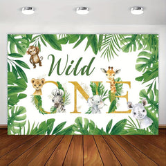 Safari Jungle Animal Backdrop 5x3ft for 1st Birthday Party and Home Decor
