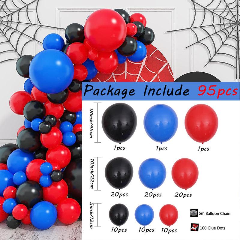 Red Balloon Arch Garland Kit Matte Red And Royal Latex Balloon Kit
