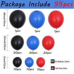 Red Balloon Arch Garland Kit Matte Red And Royal Latex Balloon Kit