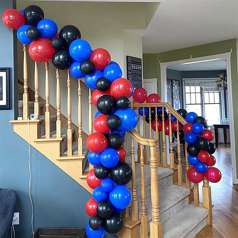 Red Balloon Arch Garland Kit Matte Red And Royal Latex Balloon Kit