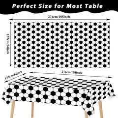 2pcs Waterproof Football Tablecloth for Party Decorations