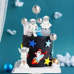 Space Series Cake Decorations Astronaut Rocket Cupcake Toppers