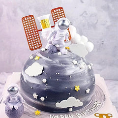 Space Series Cake Decorations Astronaut Rocket Cupcake Toppers
