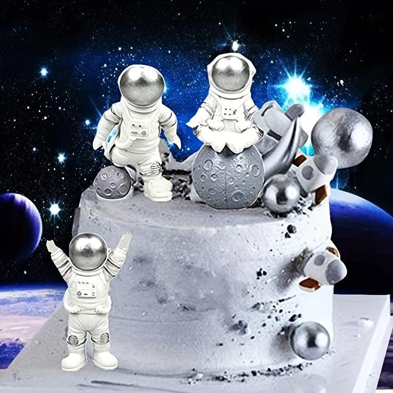 Space Series Cake Decorations Astronaut Rocket Cupcake Toppers