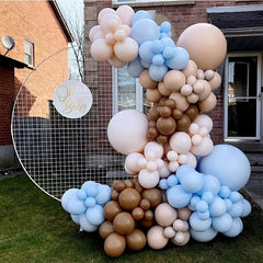 Boho Balloon Kit: Retro Cocoa & Apricot Double Layer Balloons