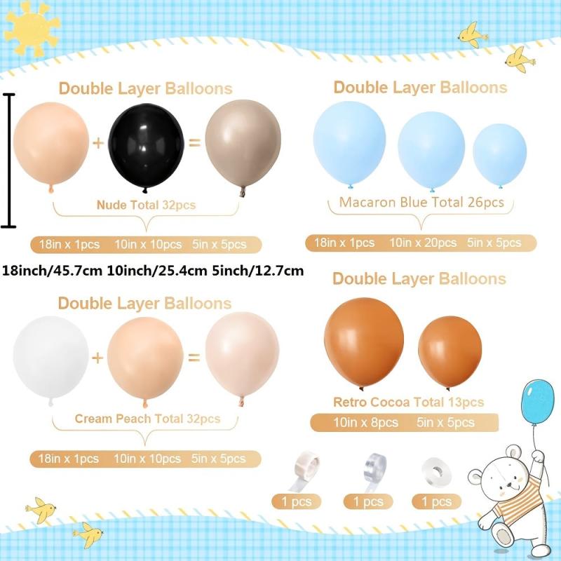 Boho Balloon Kit: Retro Cocoa & Apricot Double Layer Balloons