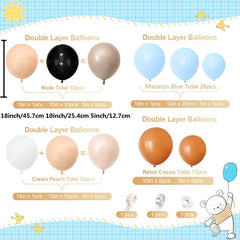 Boho Balloon Kit: Retro Cocoa & Apricot Double Layer Balloons