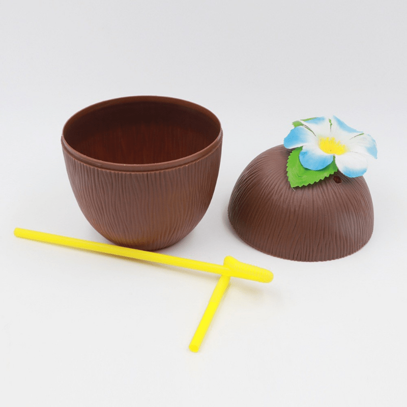 12pcs Summer Hawaiian Party Coconut Cup Set 500ml Hawaii Pool Party Supplies