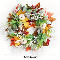 Fall Pumpkin Wreath for Front Door Decoration
