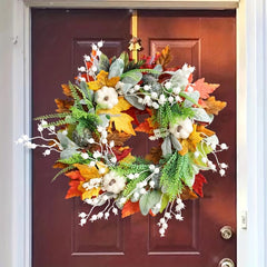 Fall Pumpkin Wreath for Front Door Decoration