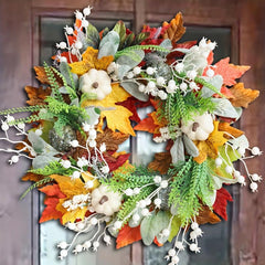 Fall Pumpkin Wreath for Front Door Decoration