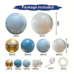 154pcs Rose Golden Latex Balloons for Party Decoration