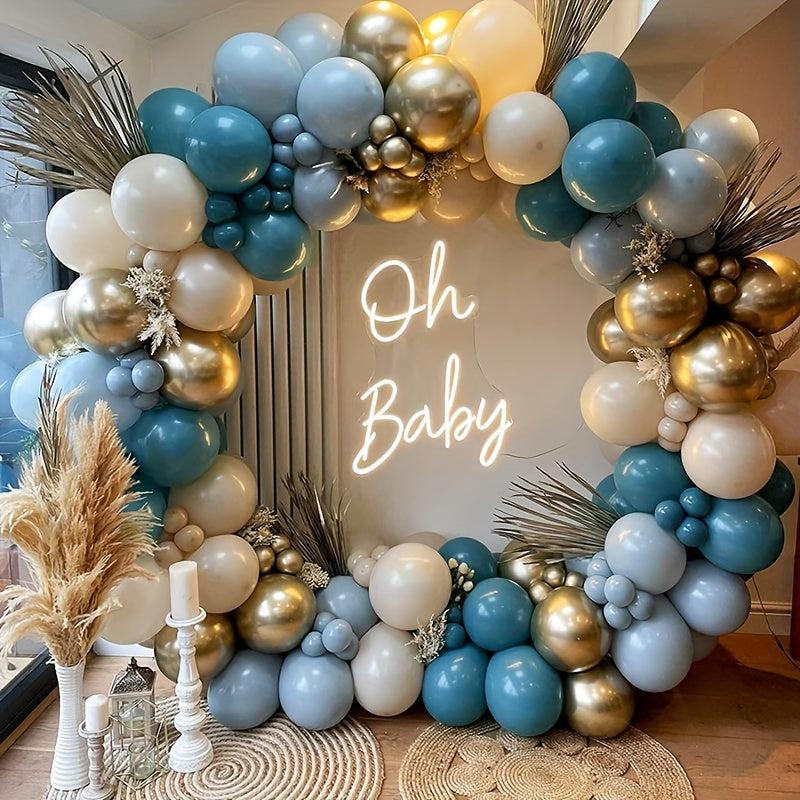 154pcs Rose Golden Latex Balloons for Party Decoration