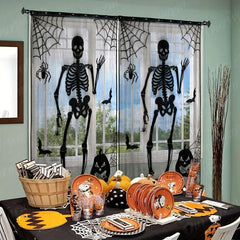 Halloween Lace Curtains Door Curtains
