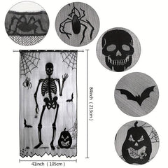 Halloween Lace Curtains Door Curtains
