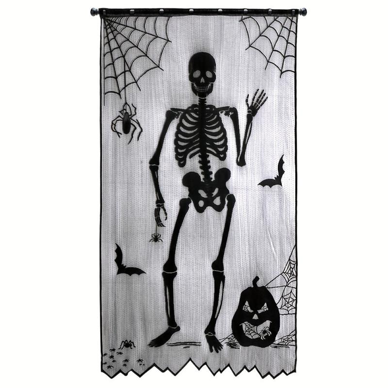 Halloween Lace Curtains Door Curtains